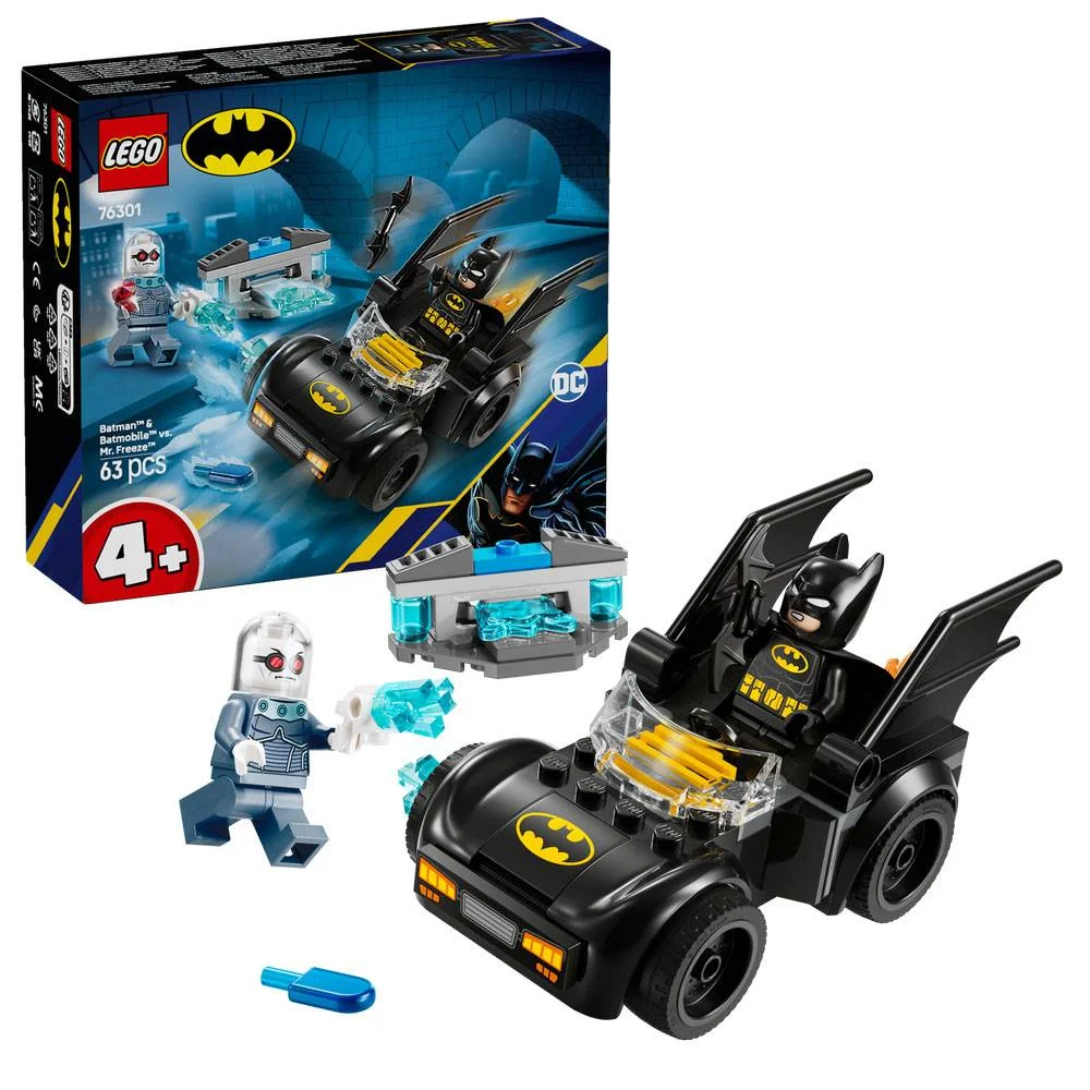 Lego Dc: Batman e Batmobile Contra Mr. Freeze | Idades 4+ | 63 Peças | Item 76301