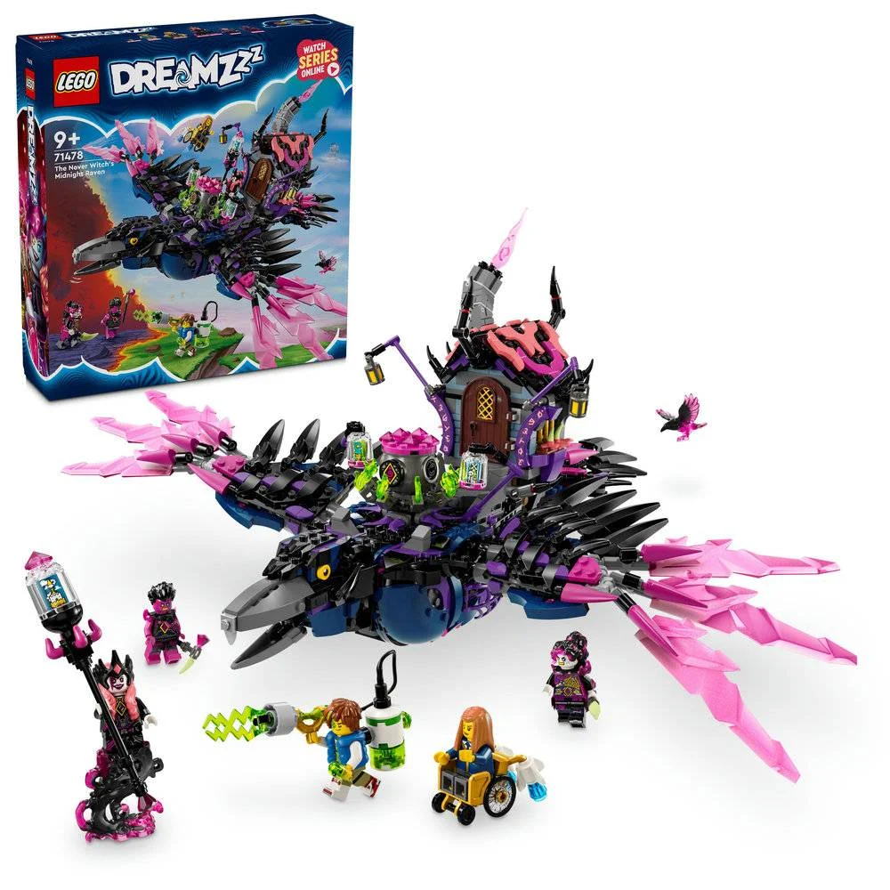 Lego Dreamzzz: Corvo da Meia-Noite da Bruxa do Nunca | Idades 9+ | 1203 Peças | Item 71478