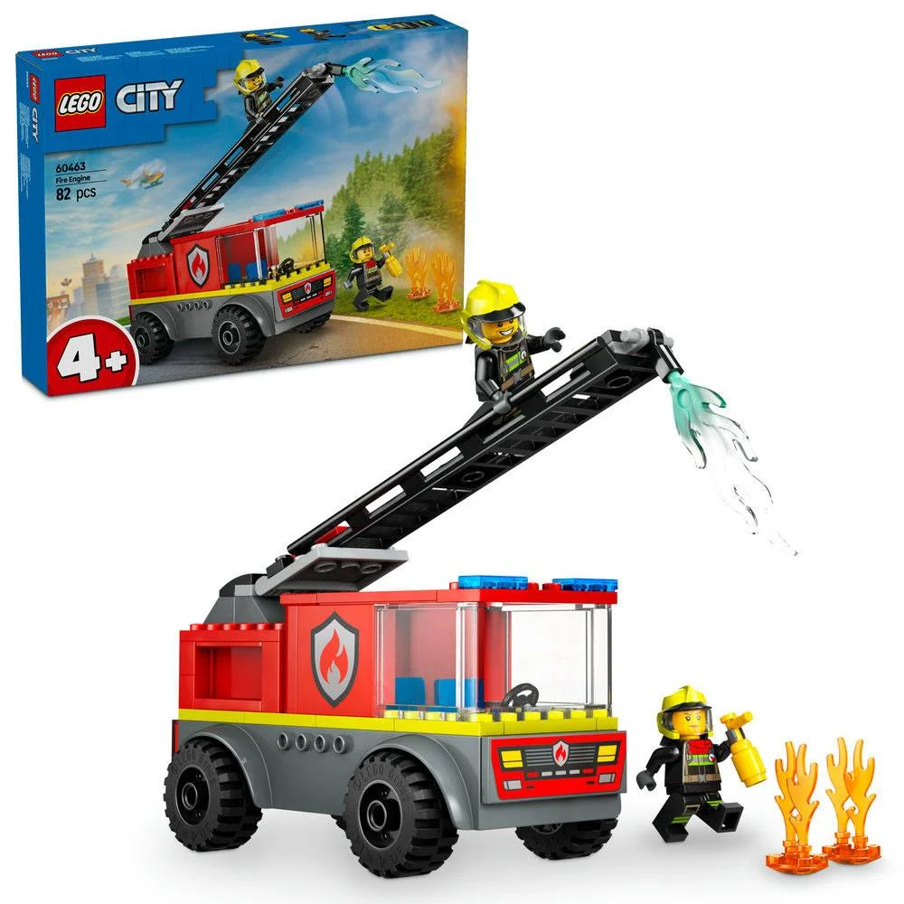Lego City: Camião dos Bombeiros com Escada | Idades 4+ | 82 Peças | Item 60463