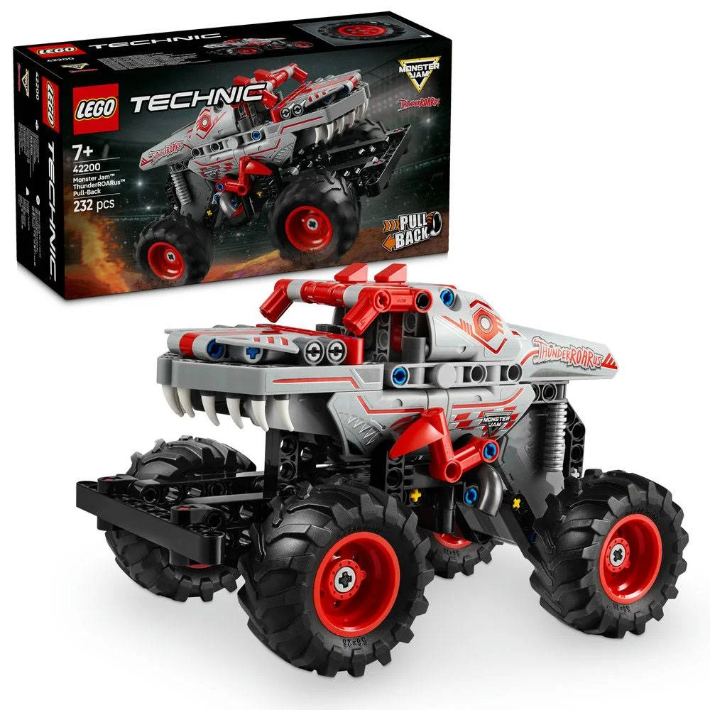 Lego Technic: Pull-Back Monster Jam Thunderroarus | Idades 7+ | 232 Peças | Item 42200