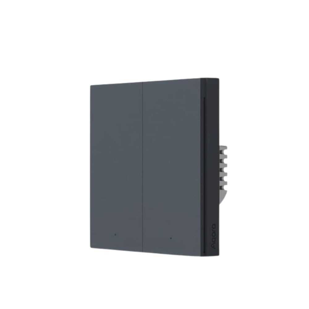 Aqara Smart Wall Switch H1 Eu (With Neutral, Double Rocker), Grey