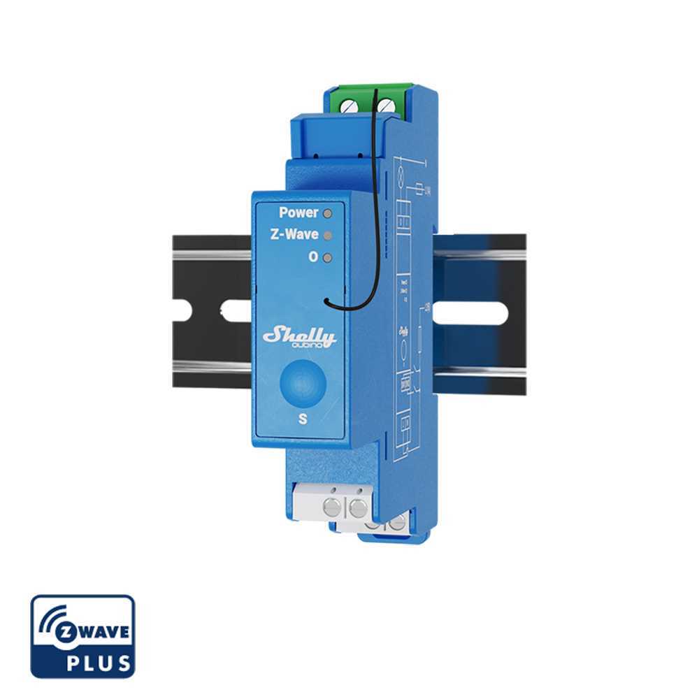Shelly Qubino Wave Pro 1 Rel? de Calha Din Inteligente com 1 Calha, com Protocolo Z-Wave