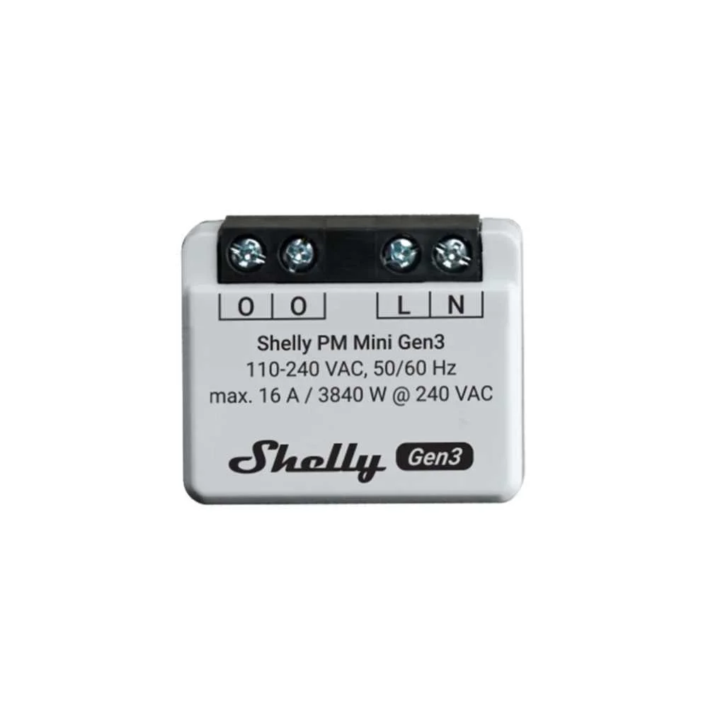 Shelly Pm Mini Gen3, medidor de energia inteligen.