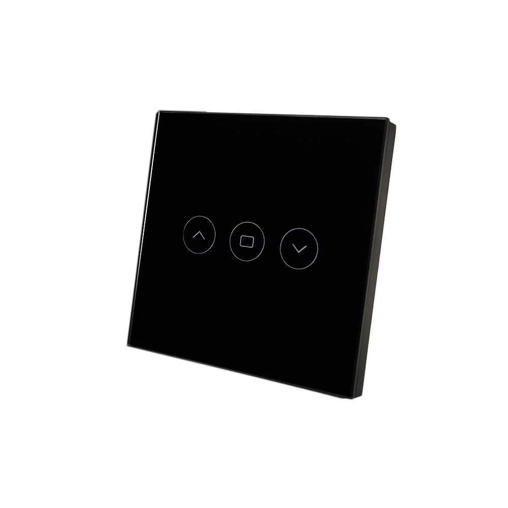 Smartwise Roller Shutter / Shader / Curtain Smart Switch, Ewelink Compatible, With Black Touch Glass