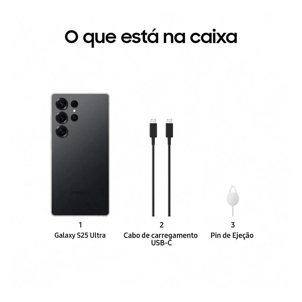 Smartphone Samsung Galaxy S25 Ultra 5g 12/1tb Preto