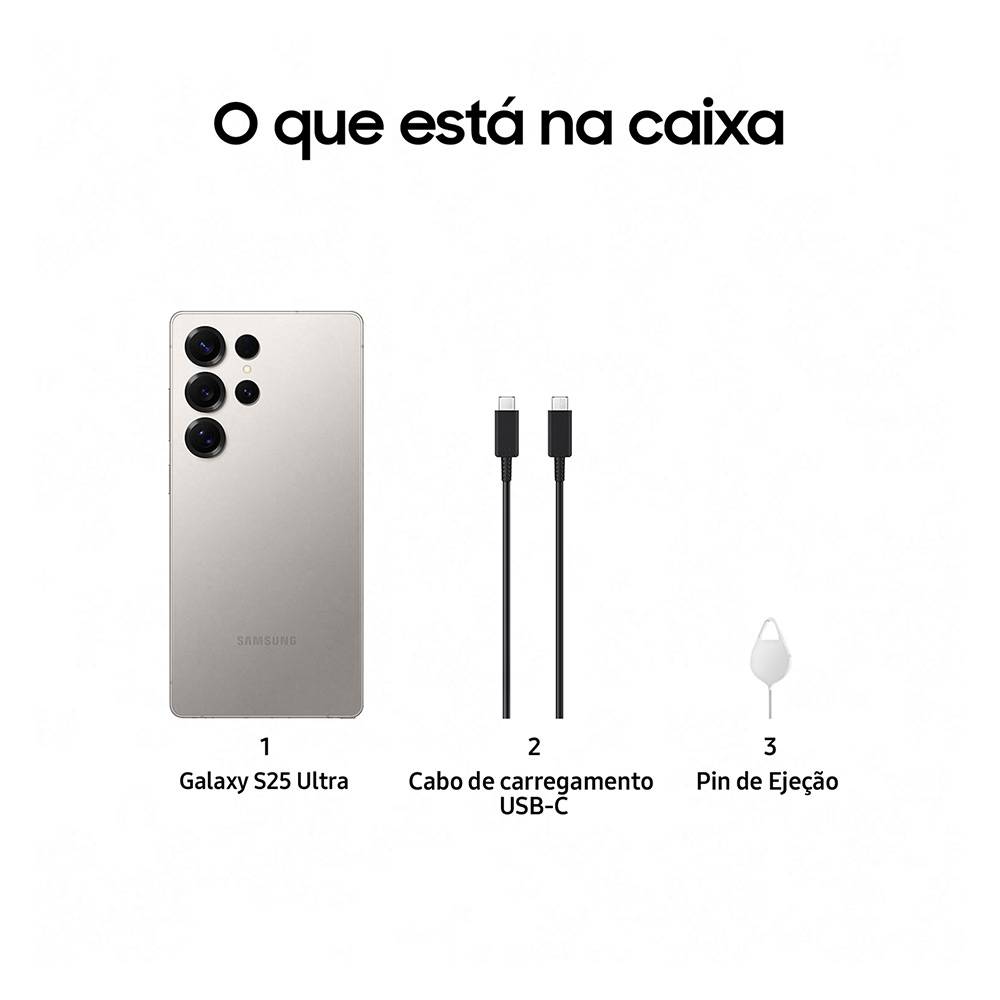 Smartphone Samsung Galaxy S25 Ultra 5g 12/256gb Cinzento Titânio