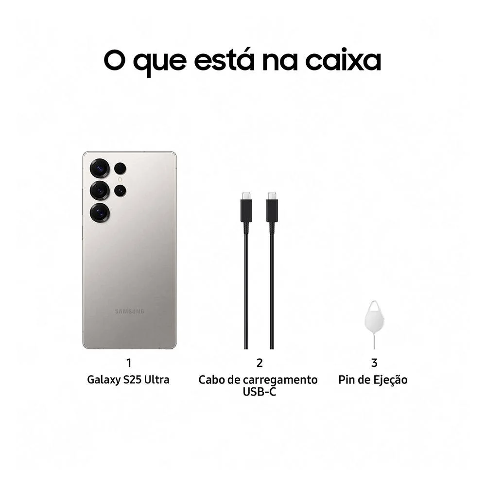 Smartphone Samsung Galaxy S25 Ultra 5g 12/256gb Cinzento Titânio
