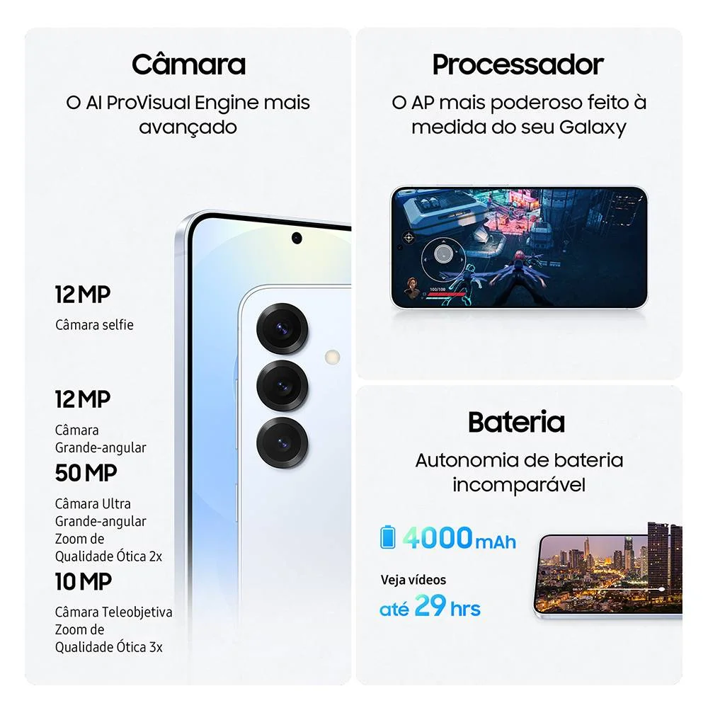 Smartphone Samsung Galaxy S25 5g 12/512gb Azul Gel
