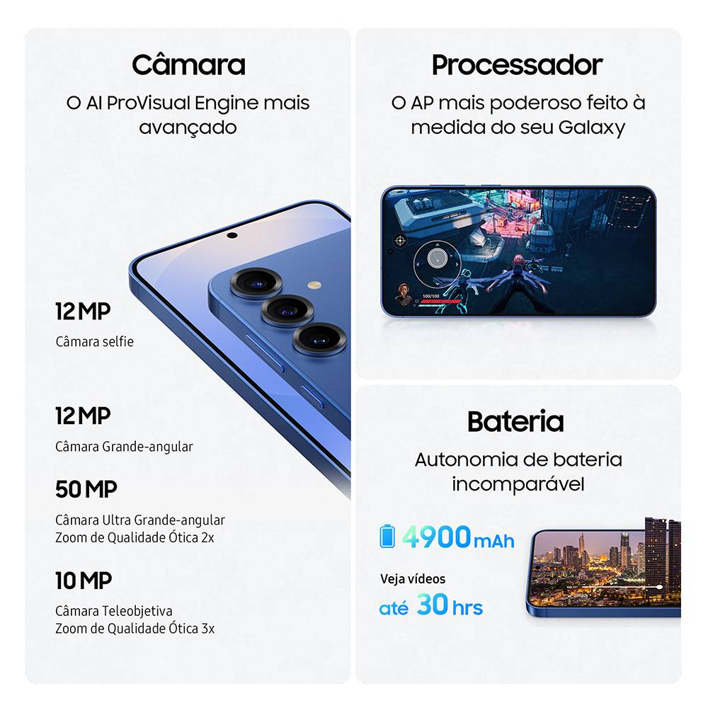 Smartphone Samsung Galaxy S25+ 5g 12/256gb Azul Gelo