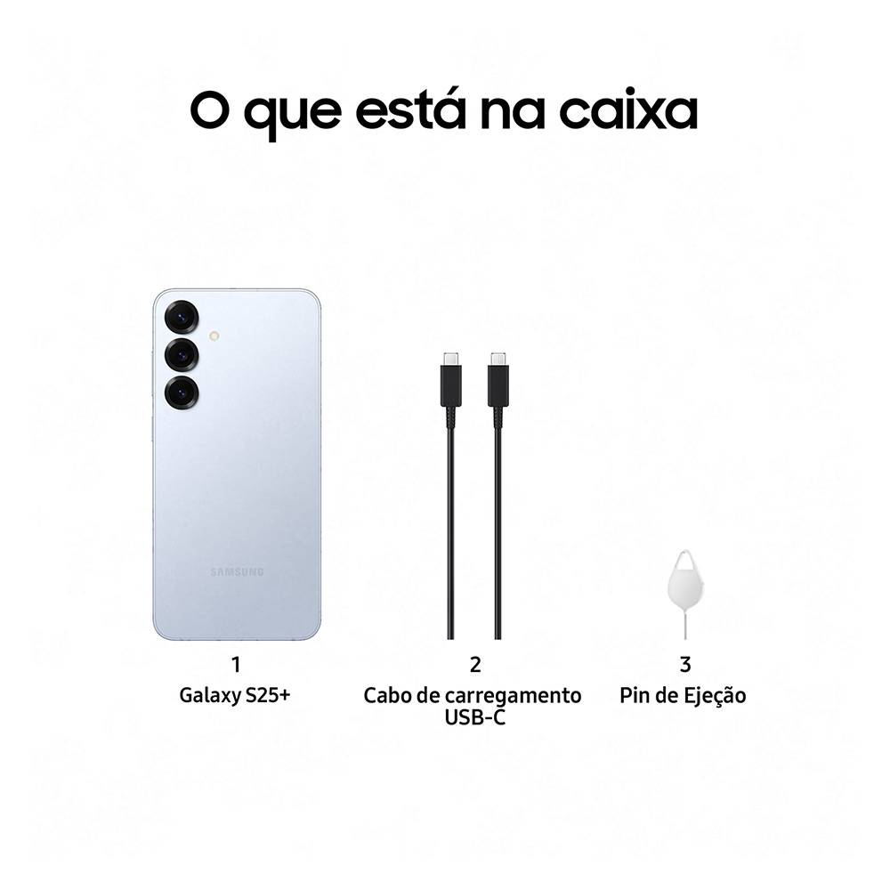 Smartphone Samsung Galaxy S25+ 5g 12/256gb Azul Gelo