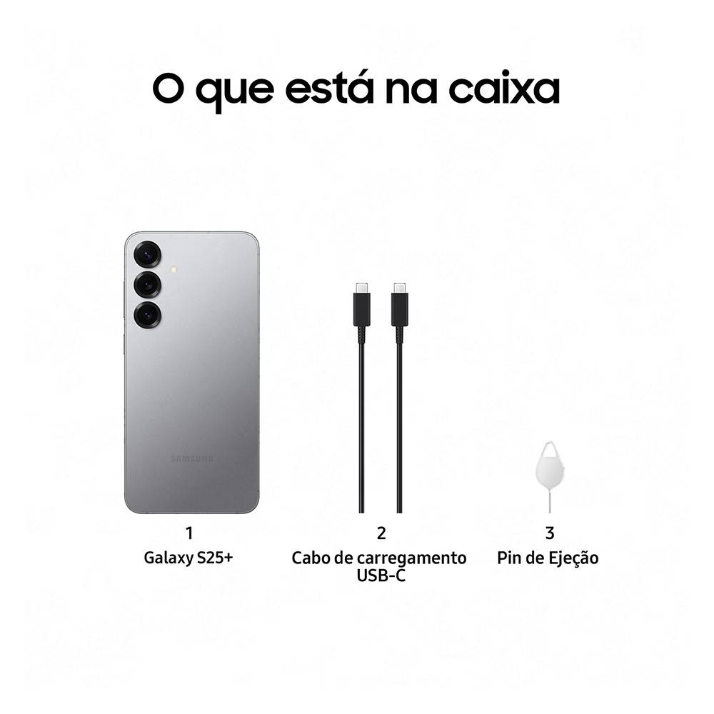 Smartphone Samsung Galaxy S25+ 5g 12/256gb Cinza