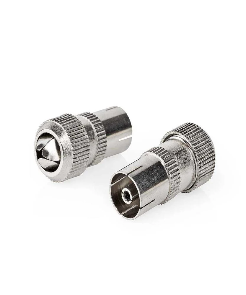 Conector Iec (Coaxial)  Recto  Mujer  Niquelado  .