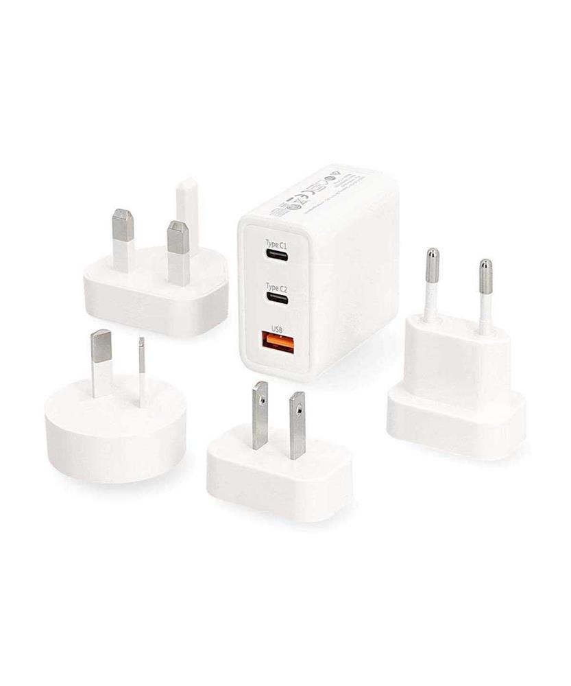 Adaptador de Viaje | 100 - 240 V Ac 50/60 Hz | 65 W | Blanco