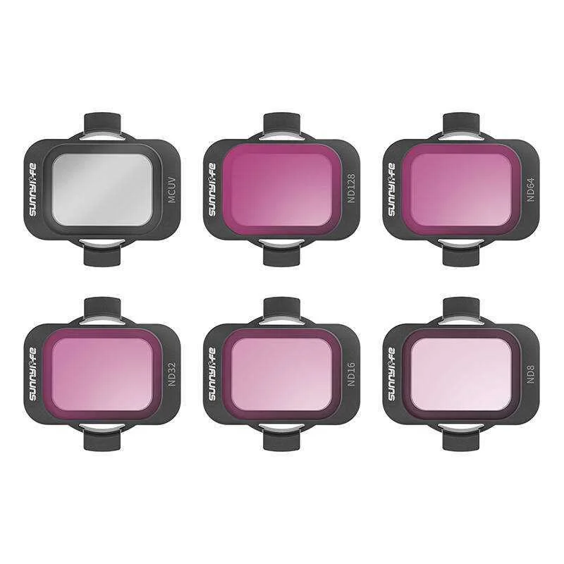 Conjunto de 6 filtros Sunnylife Mcuv Nd8/16/34/64.