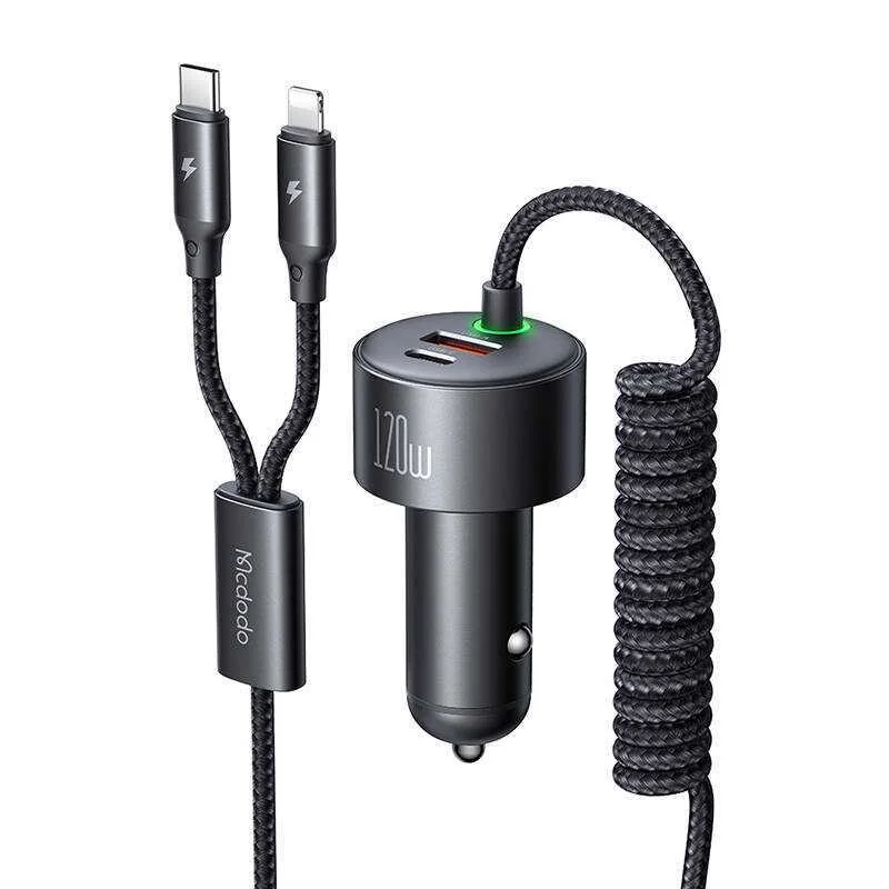 Carregador de Automóvel Mcdodo Cc-0370 Usb-C Lightning 120