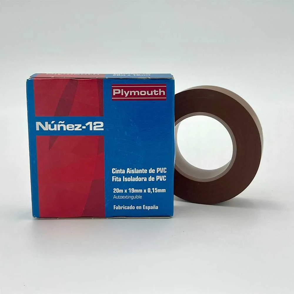 Fita isolante pvc marrom alta adesão 20 m x 19 mm.