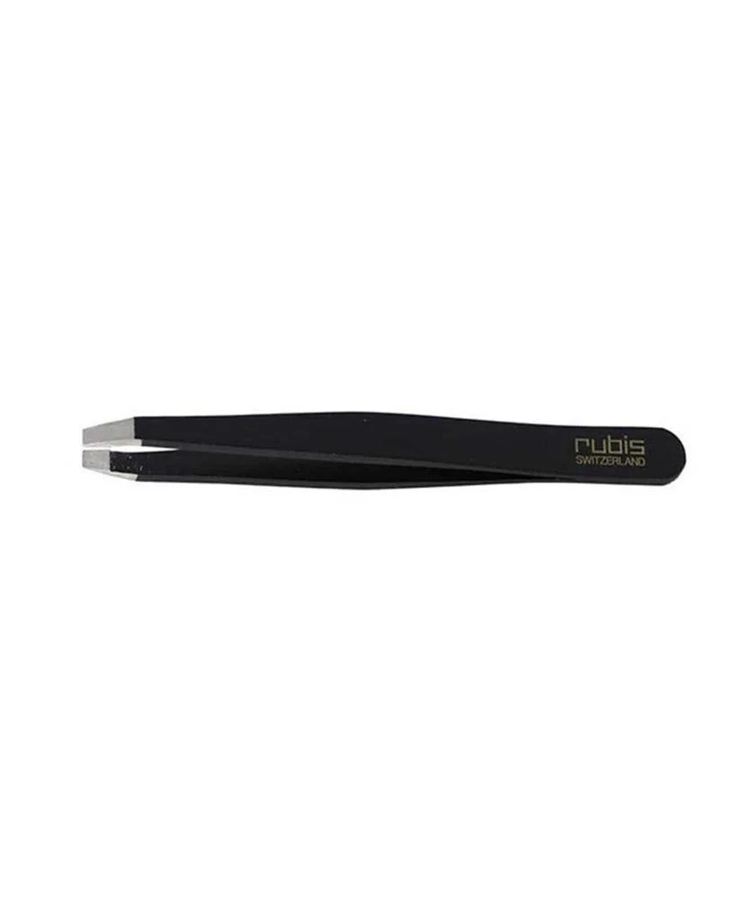 Pinça Eurostil 9cm Preta Reta 1pc