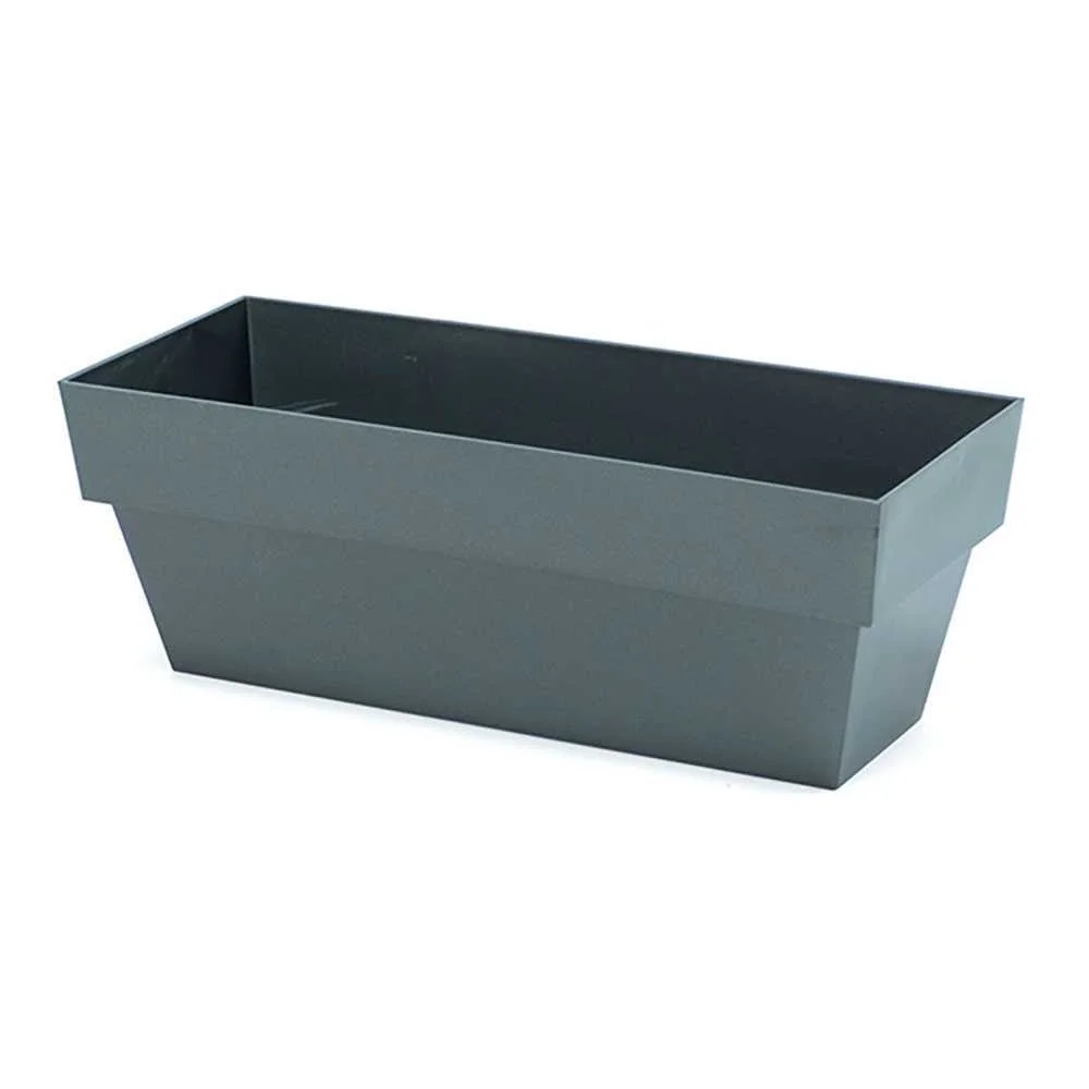 Color: Antracita<br>tipo: Jardinera<br>marca: Plastiken<br>medida: 12 X 30 Cm<br>