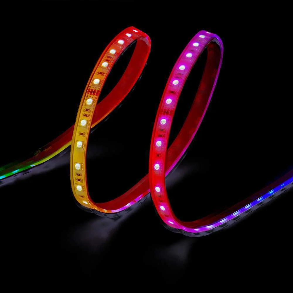 Tira de led rgb adesiva 5m x 12mm 45 w/m -20 lm/.