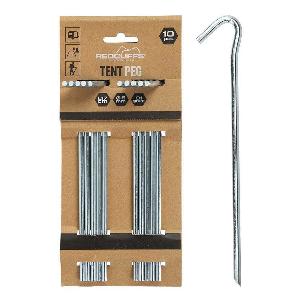 10pcs Estaques Per Tenda de Campanya, Clavelles de Tenda de Metall Resistent de 17.78 Cm Amb Ganxo.