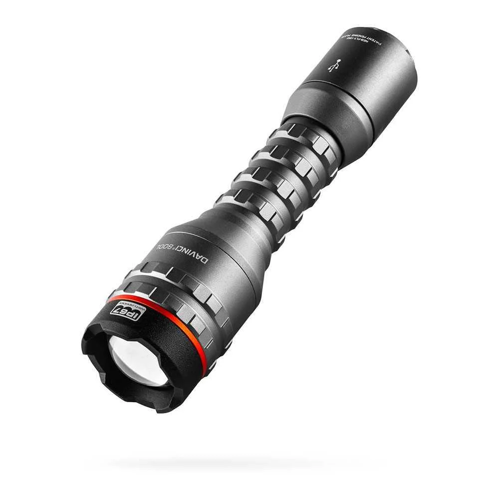 Llanterna Recarregable LED Davinci 800l, 800 Lm, 20 H D'autonomia; 4 Modes de Llum: Alt 800 Lm, 2 H 