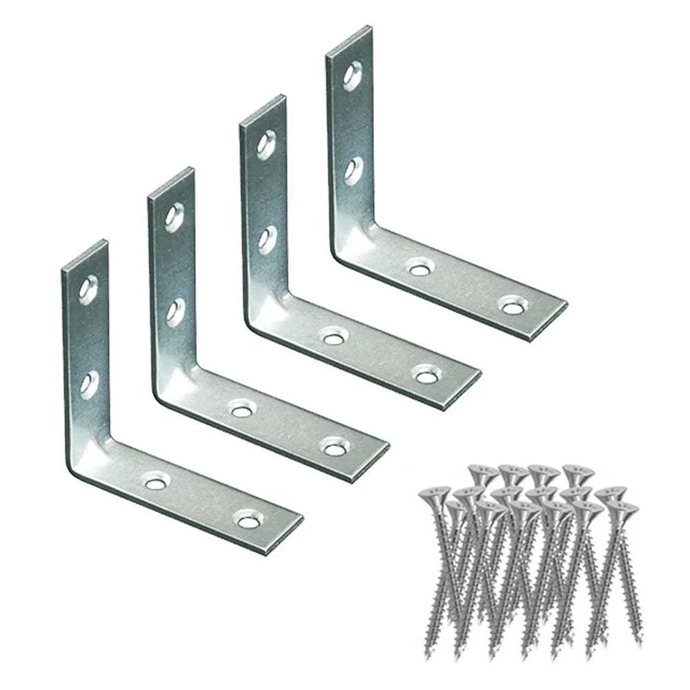 Angle Refor&ccedil; An02, Acer Zincat , 100 X 100 X 15 Mm. Inclou Tornilleria, 4 Unitats