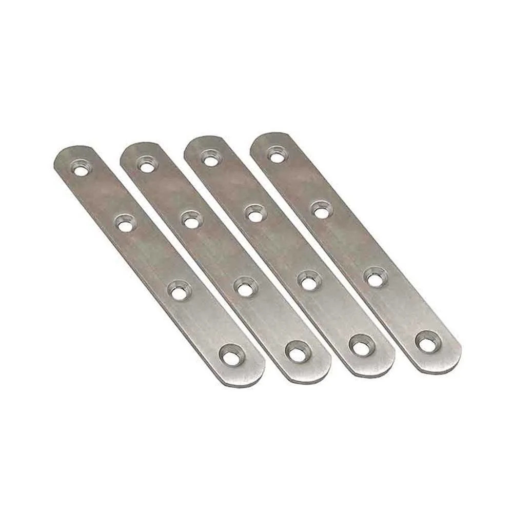 Placa Recta Uni&oacute;n Plc14, Acer Inoxidable, Inclou Tornilleria, 100 X 19 X 2 Mm. 4 Unitats