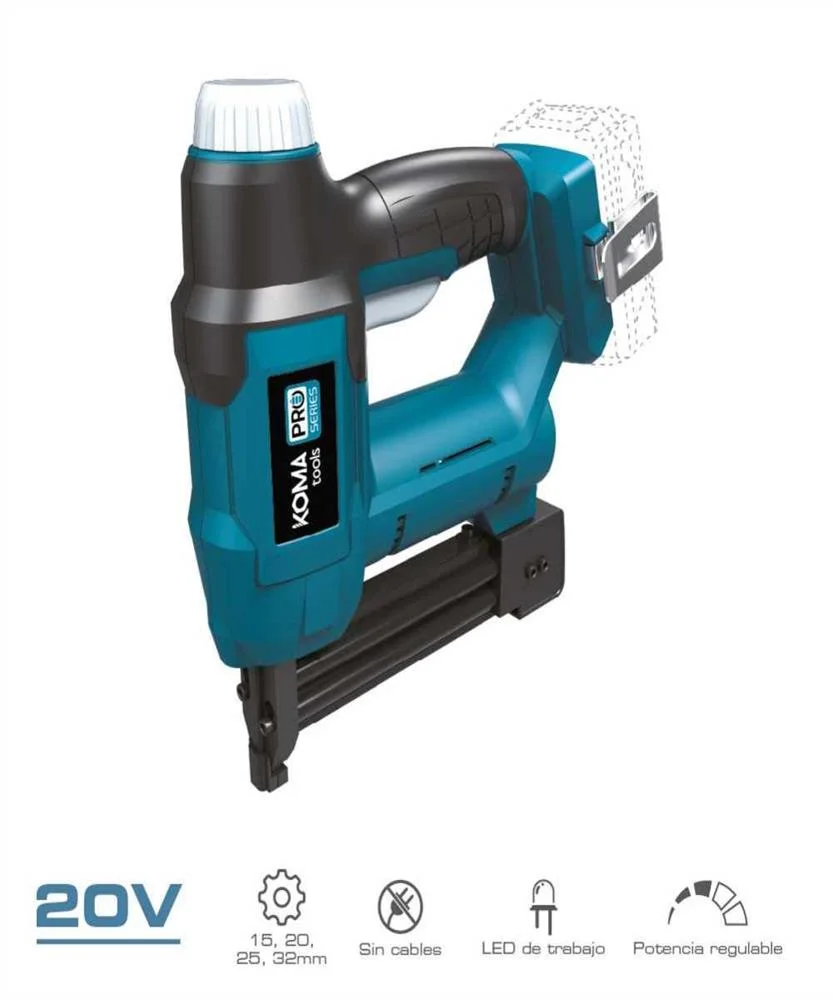 Pistola de pregos 20v sem bateria ou carregador
