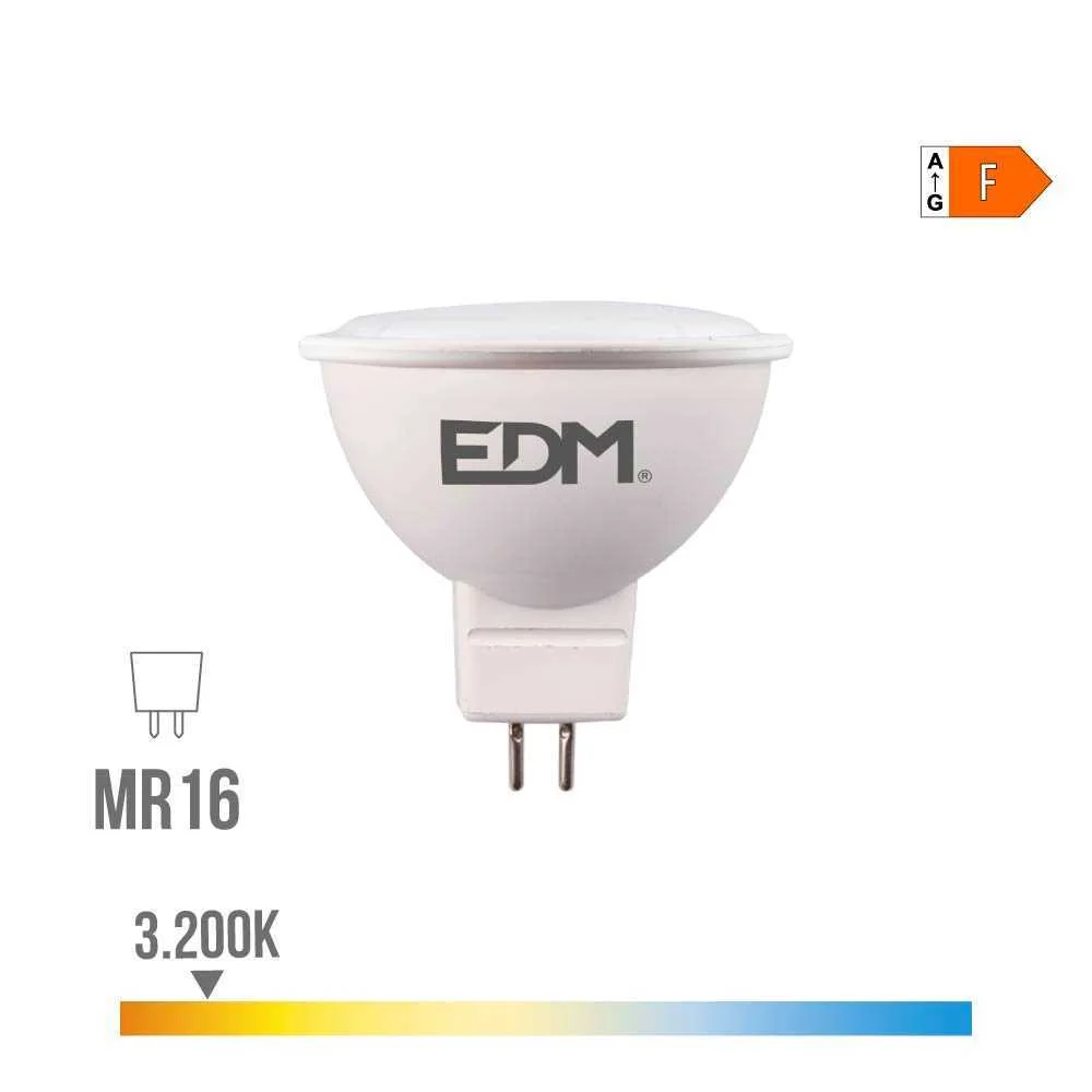 Lampada led dicroica mr16 8 w 780 lm 3200 k luz q.