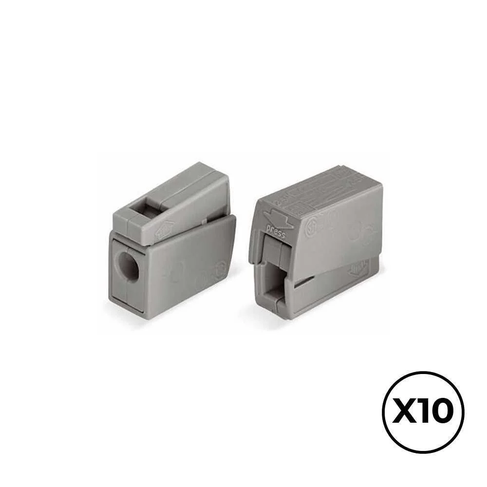 In-Line Quick Connector With 2-Conductor Clip, 1 Rigid + 1 Rigid, Semi-Rigid Or Flexible; Copper Or 
