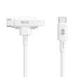 Hyper Silicone Usb-C To Usb-C And Lightning Hybrid 60w Cable - White