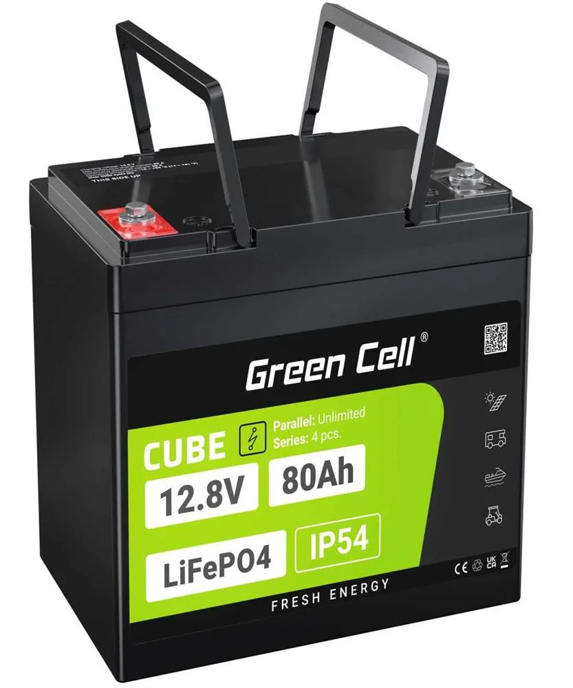 Green Cell Cube Lifepo4 80ah 12.8v 1024wh Lithium.