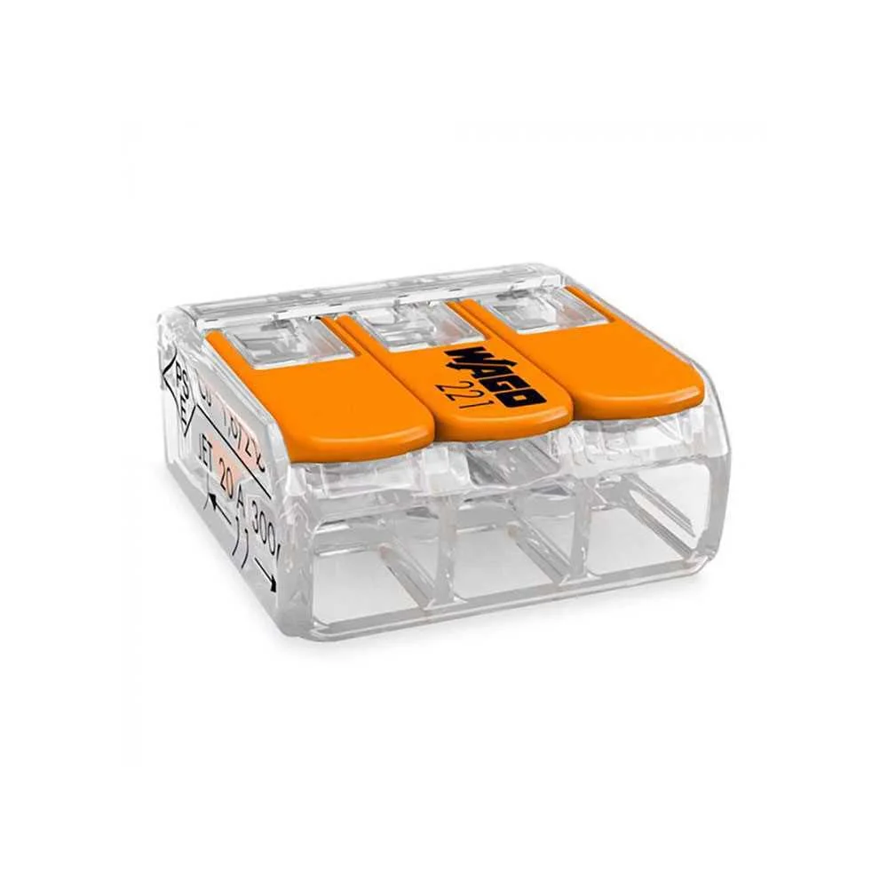Conector rapido com alavanca 3 condutores  maxi.