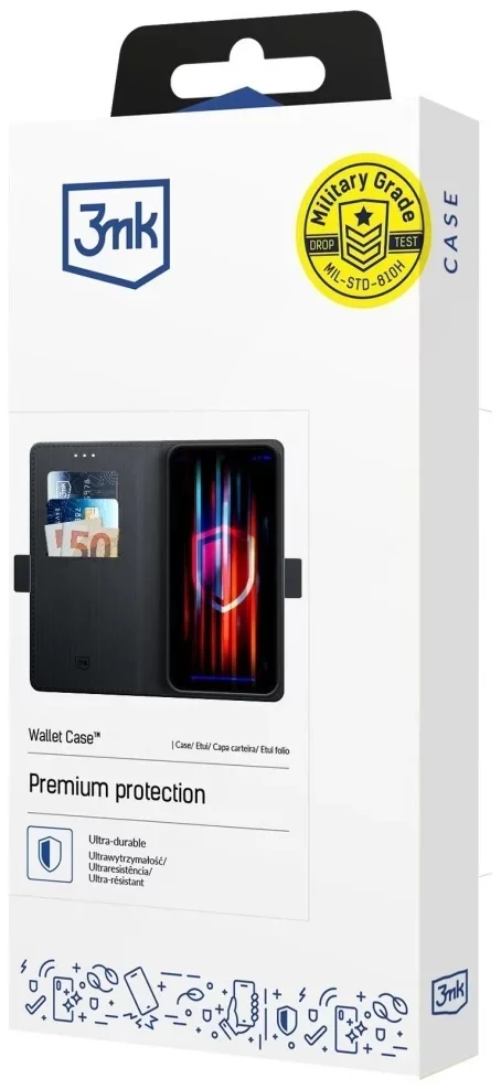 Capa 3MK Carteira Case Samsung Galaxy A36 5G Preto
