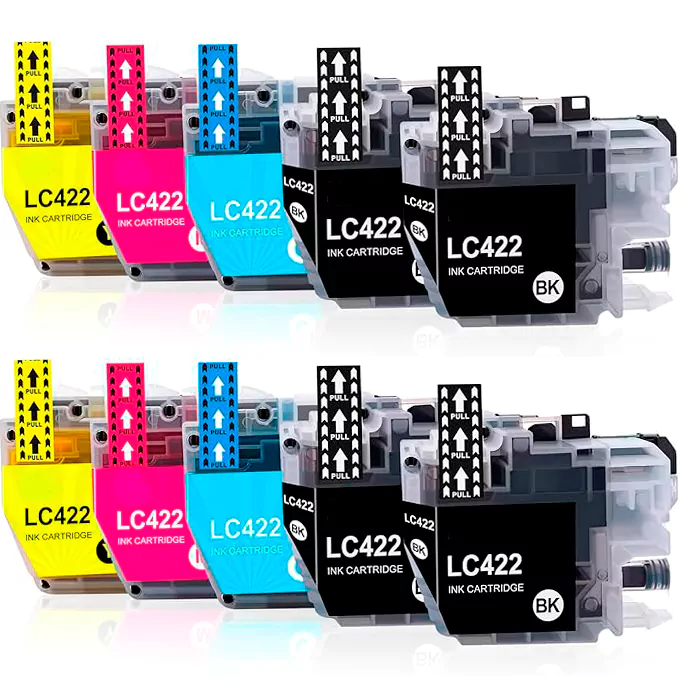 Conjunto 10 Tinteiros Compativeis Brother LC422 XL