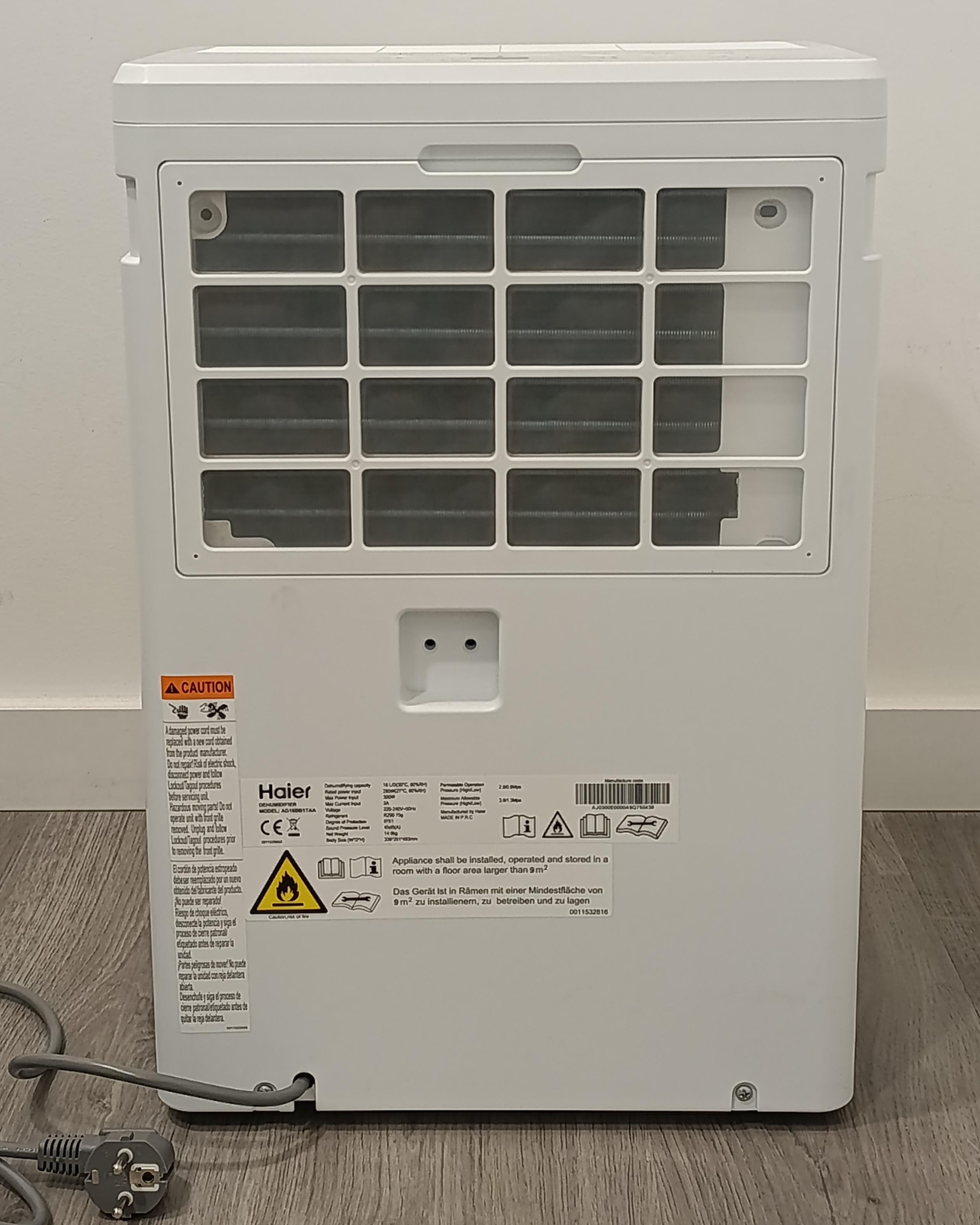Desumidificador Haier Ag16bb1tAA 16l Depósito 3l