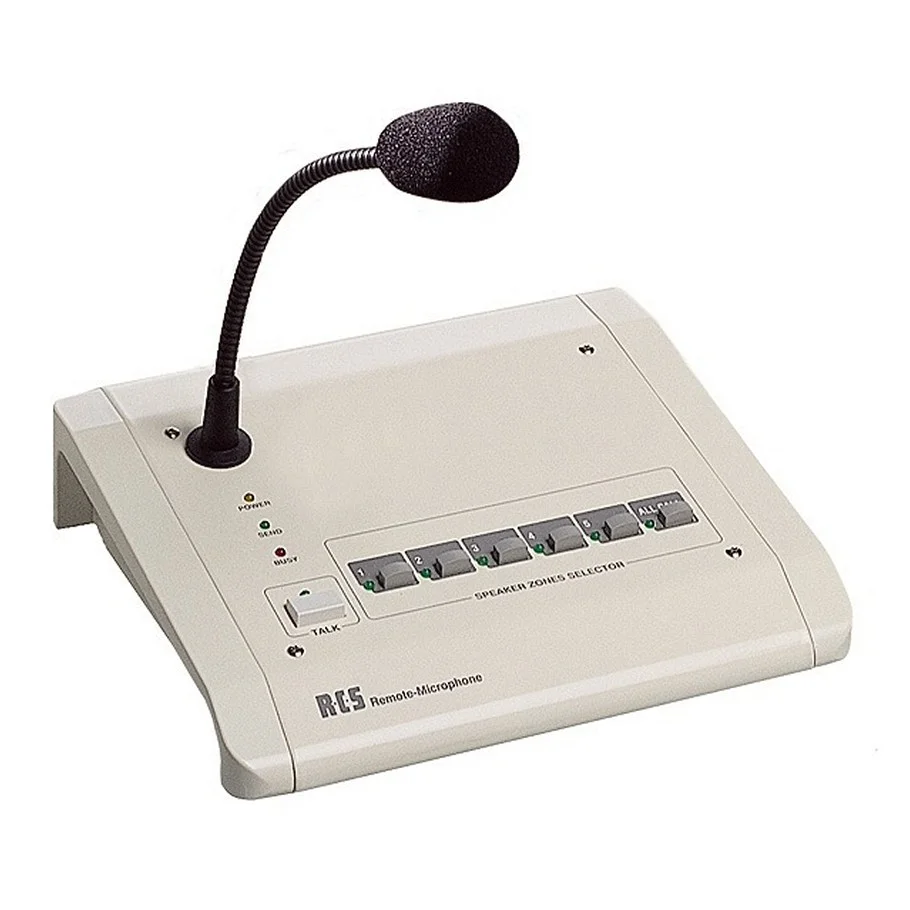 Microfone De Mesa Com Seletor De 5 Zonas Rcs Audio