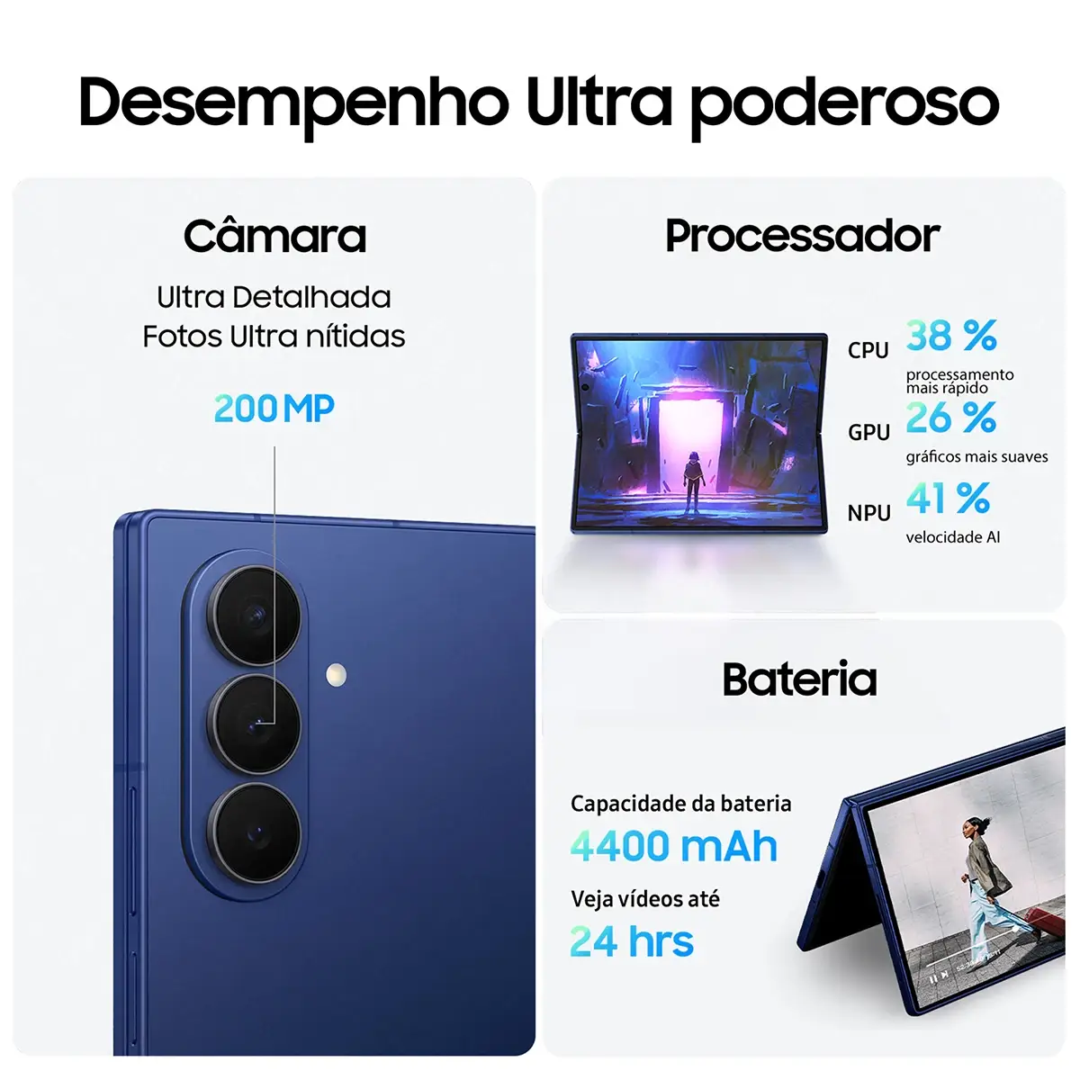 Smartphone Samsung Galaxy Z Fold7 12/512gb Azul Escuro