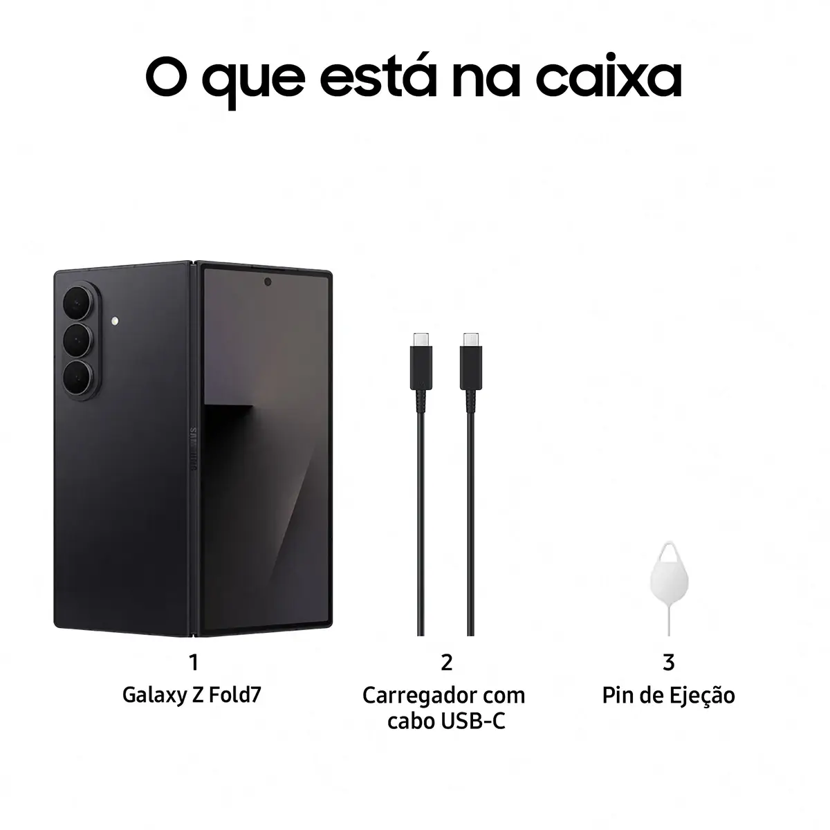 Smartphone Samsung Galaxy Z Fold7 12/256GB Preto Noturno