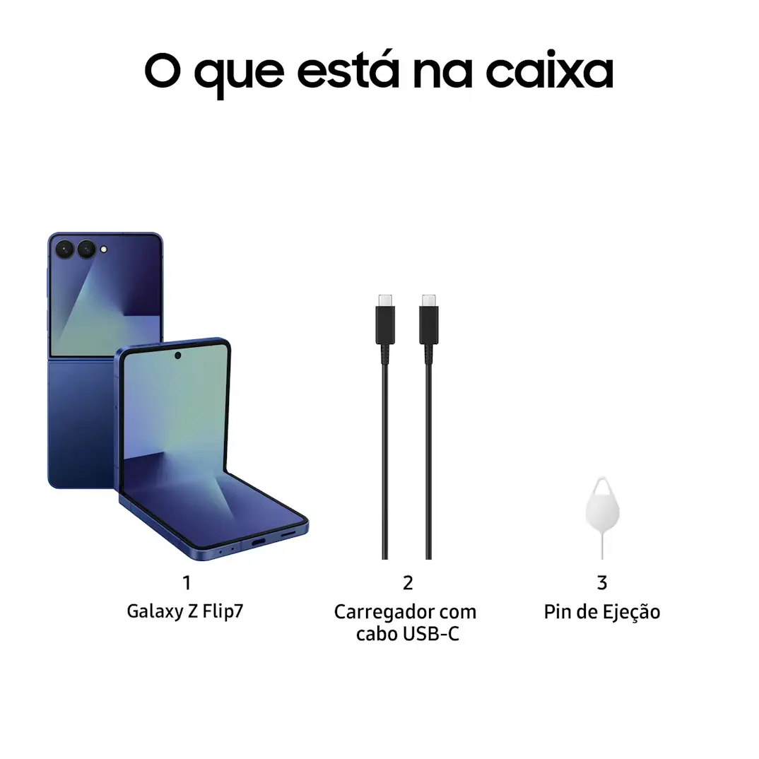 Smartphone Samsung Galaxy Z Flip7 12/512GB Azul Escuro