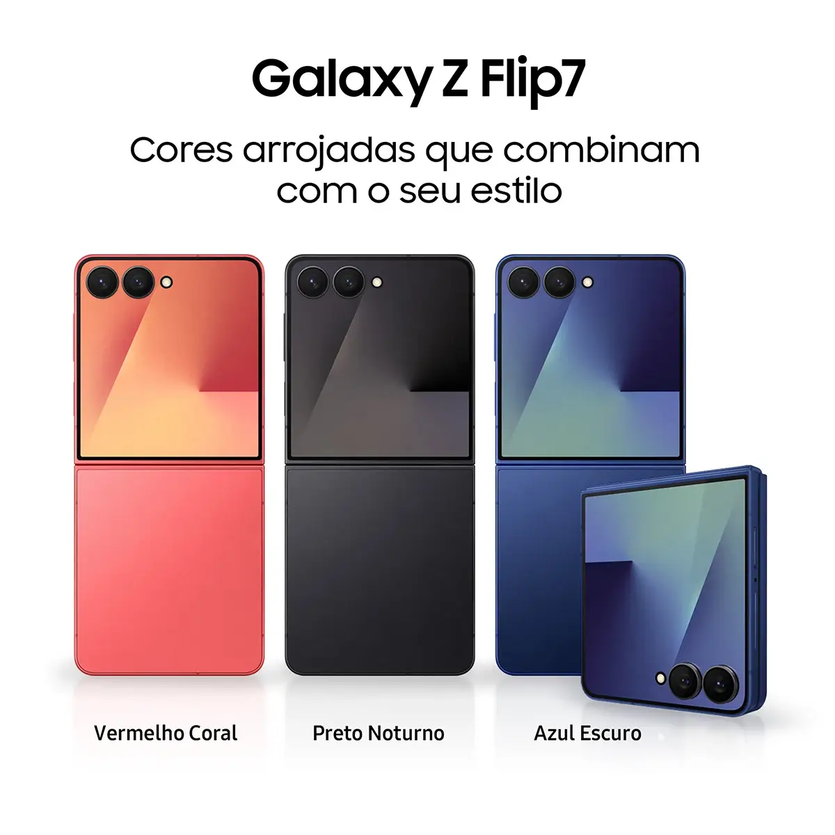 Smartphone Samsung Galaxy Z Flip7 12/256gb Azul Escuro