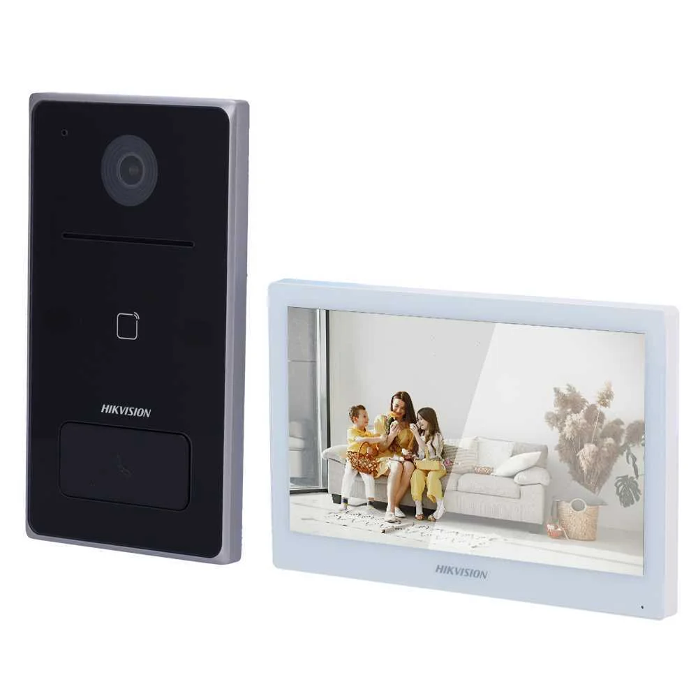 Kit de Videoporteiro - Tecnologia Ip & Wifi - Placa e Monitor - Permite 16 Monitores Mais - Leitor M