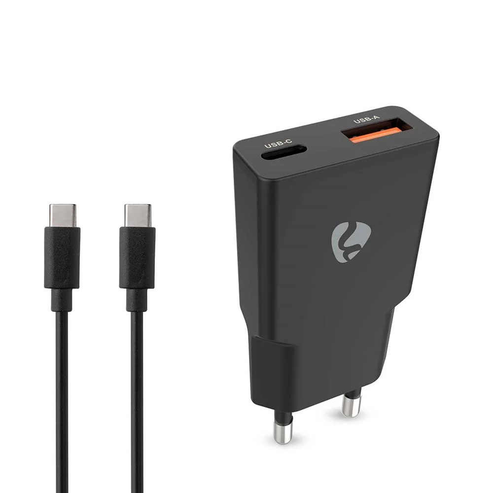 Carregador 20W GaN PD3.0 Quick charge + Cabo 1.5m Preto