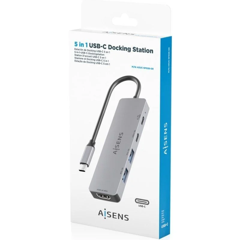 Docking Usb Tipo-C Aisens 1xhdmi 4k 2xusb 2xusb Tipo-C 1xusb Tipo-C Pd