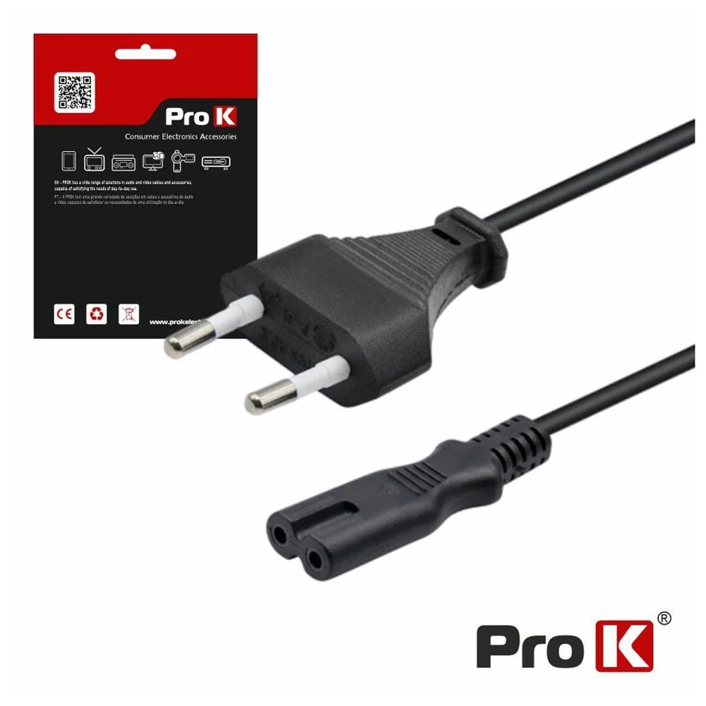 Cabo Alimenta&ccedil;&atilde;o Ac Plano / Tipo 8 Iec C7 1.5m Prok