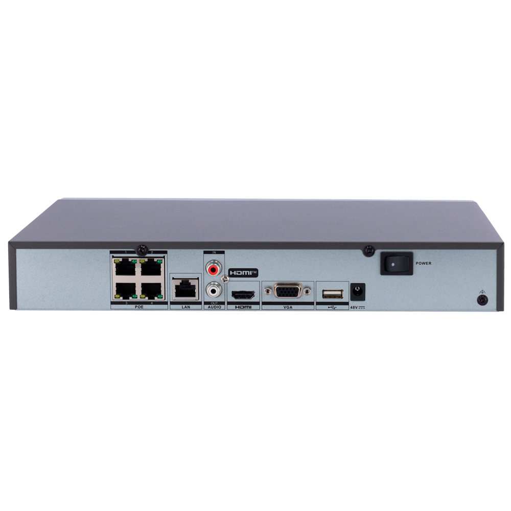 Gravador NVR 4 CH IP PoE 50 W max