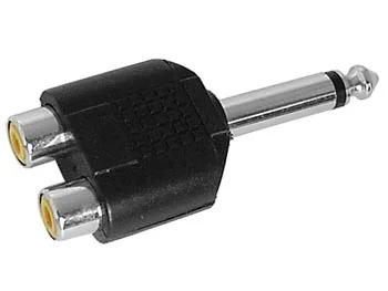 Rca Dual Hembra a Mono Jack Macho 6.35mm