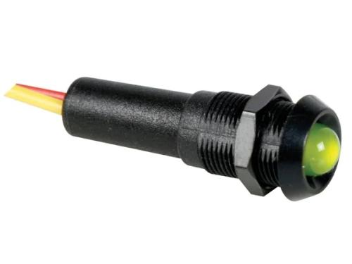 Lámpara LED Verde 24v - Marco Negro