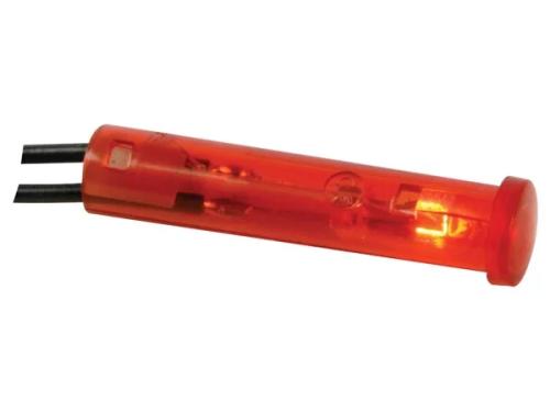 Panel Piloto Redondo 12v 7mm Rojo