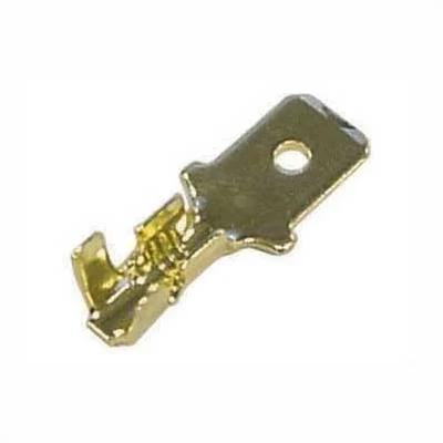 Terminal Faston Macho 6.3mm Dourado Latao